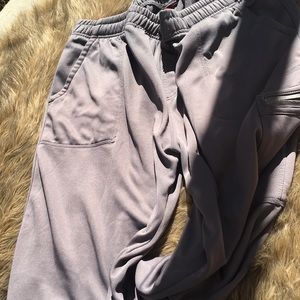 Silver gym pants
